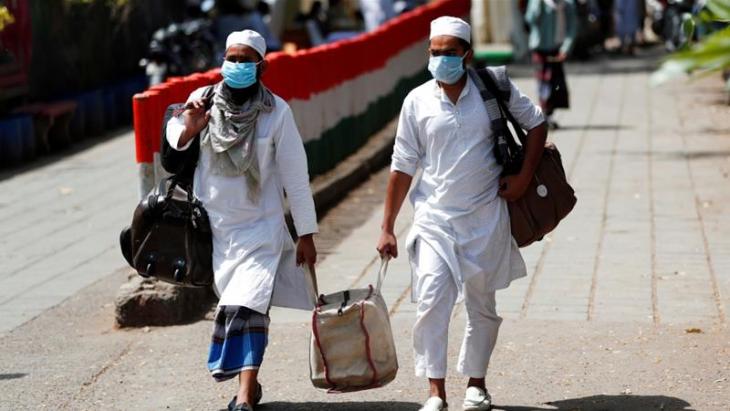 Muslim residents of Nizamuddin, a Muslim district in New Delhi (photo: Reuters)