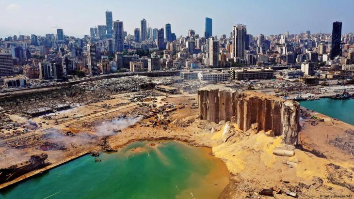 Beirut after the explosion in the harbour on 4 August 2020 (photo: Getty Images/AFP)