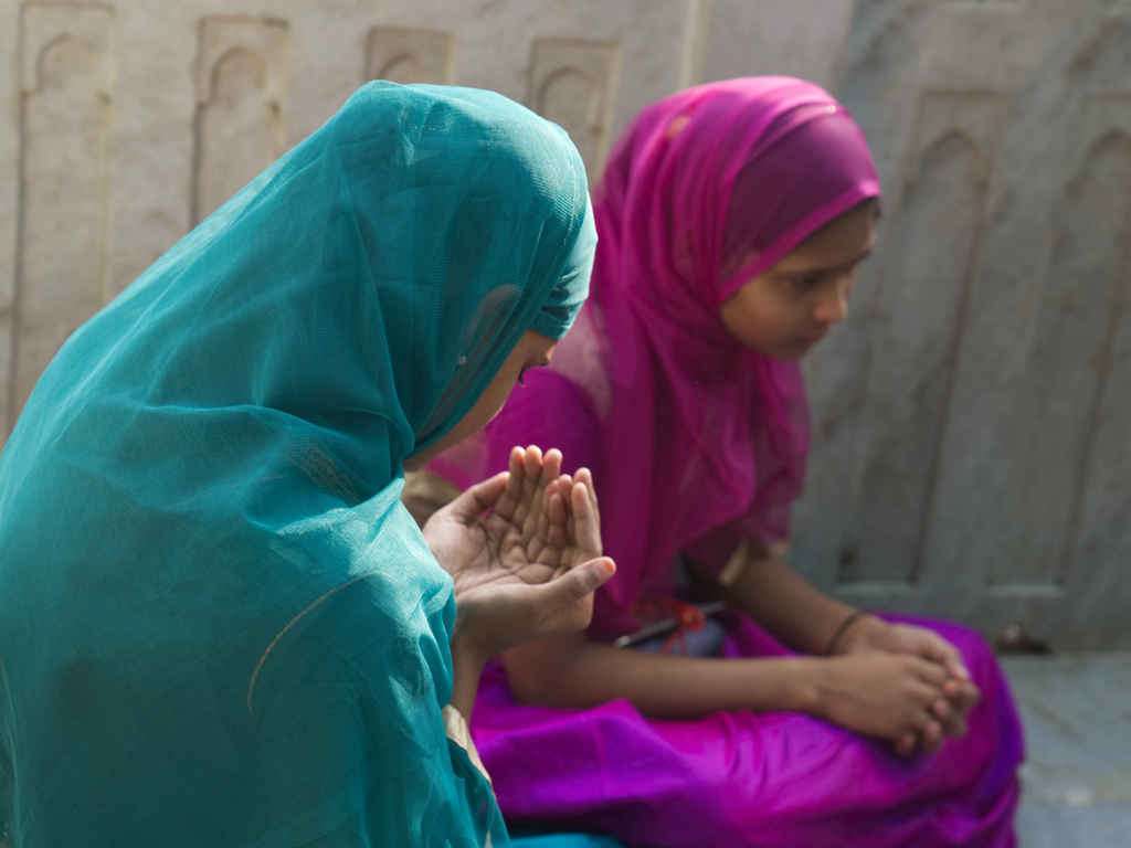 Scene from the Moinuddin Chishti Sufi shrine complex in Ajmer, northern India.