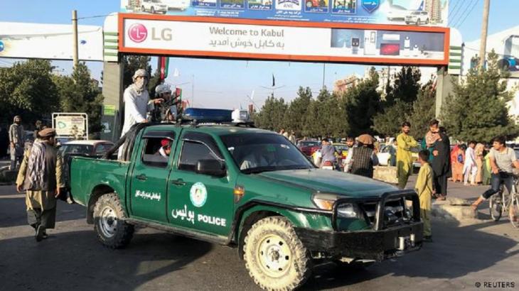 Police car in the hands of the Taliban (photo: Reuters)