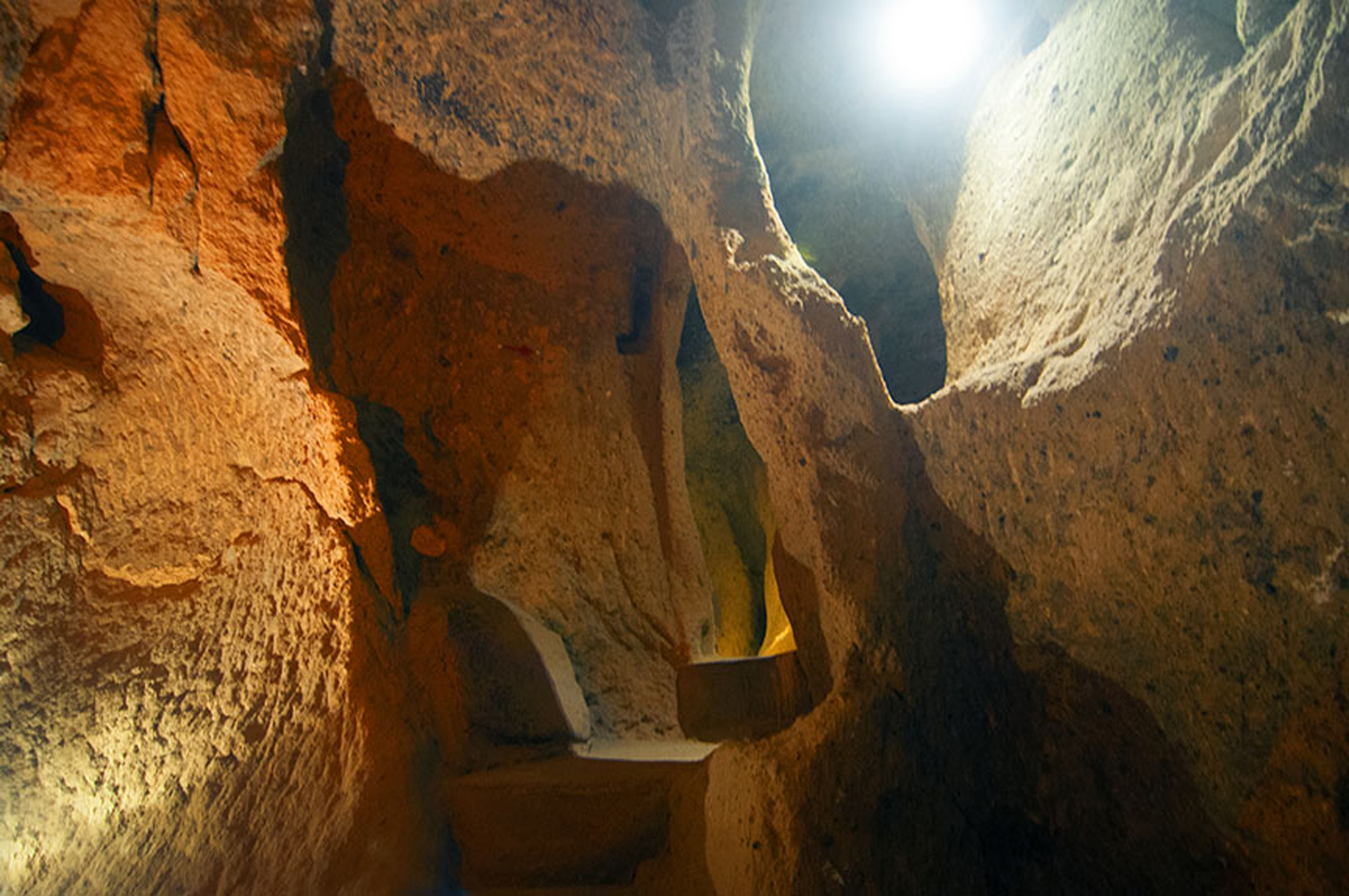 Die unterirdische Stadt Kaymakli in Kappadokien, Türkei; Foto: Sugato Mukherjee