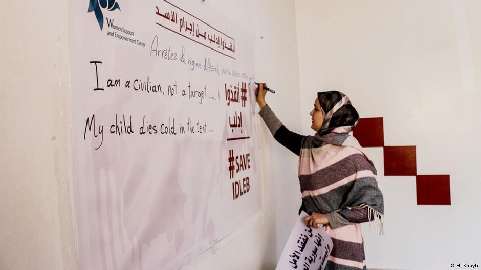 Syrien/Huda Khayti und ihr Team in Frauenzentrum Idlib; Foto: H. Khayti