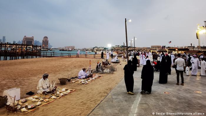 Die Promenade Corniche, Bucht von Doha