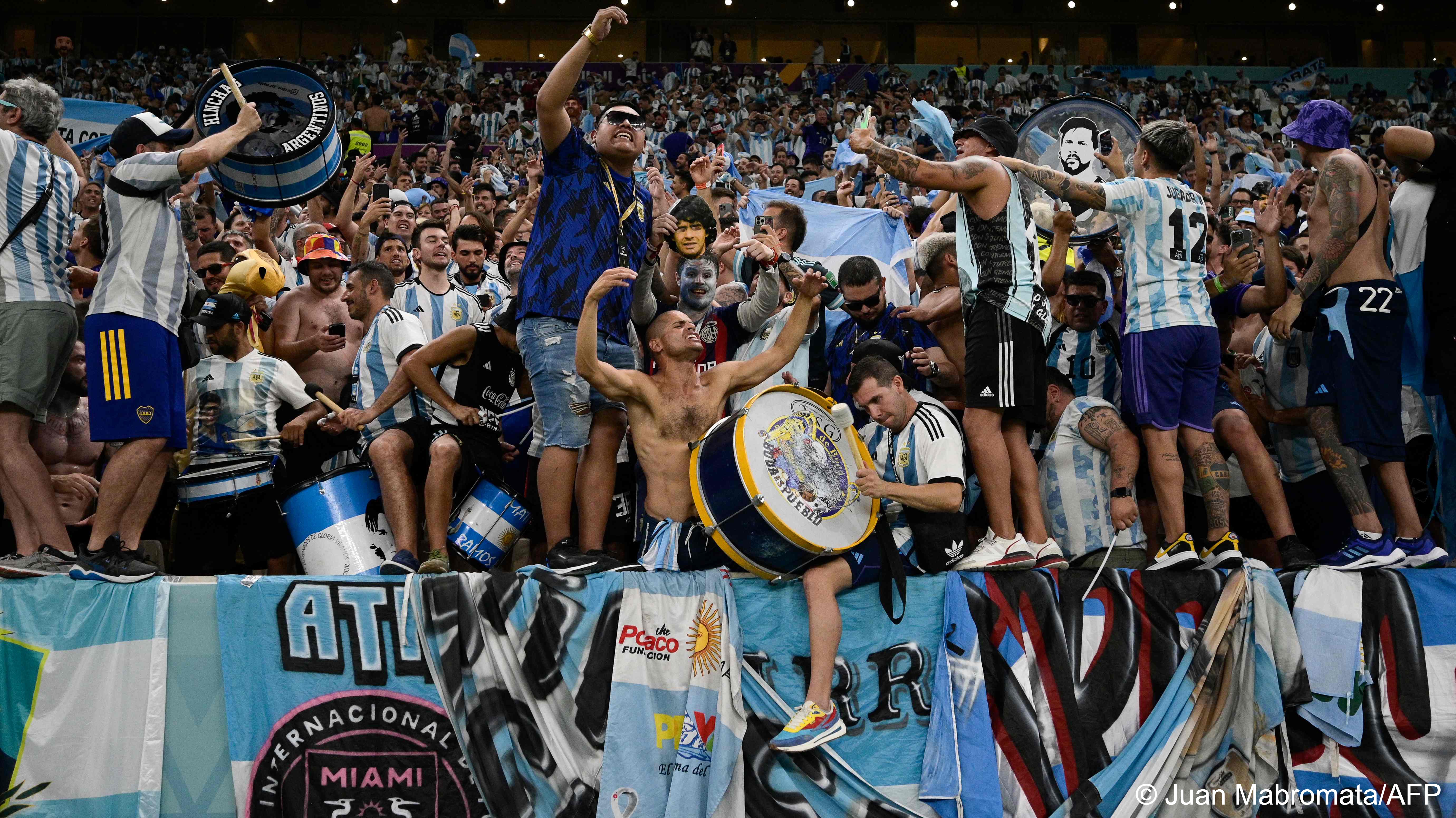 While poor migrant workers watched at a cheaper venue elsewhere in Doha, wealthier Argentina fans celebrated at Lusail Stadium While poor migrant workers watched at a cheaper venue elsewhere in Doha, wealthier Argentina fans celebrated at Lusail Stadium (photo: JUAN MABROMATA/AFP/File) 