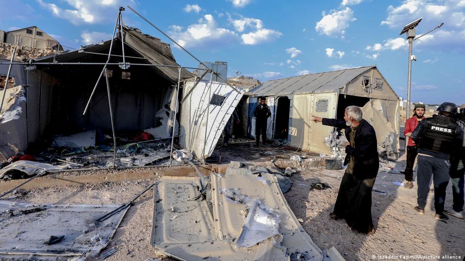 Flüchtingslager in Idlib; Foto: Izzedine Kasim/AA/picture-alliance