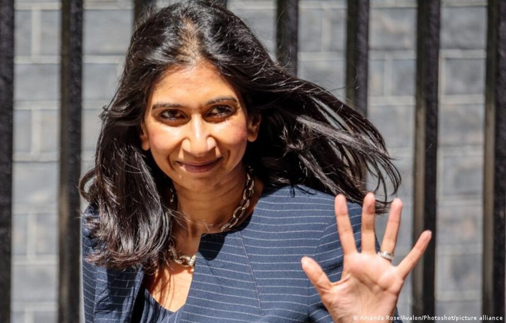 Die britische Innenministerin Suella Braverman; Foto: Amanda Rose/Avalon/Photoshot/picture alliance