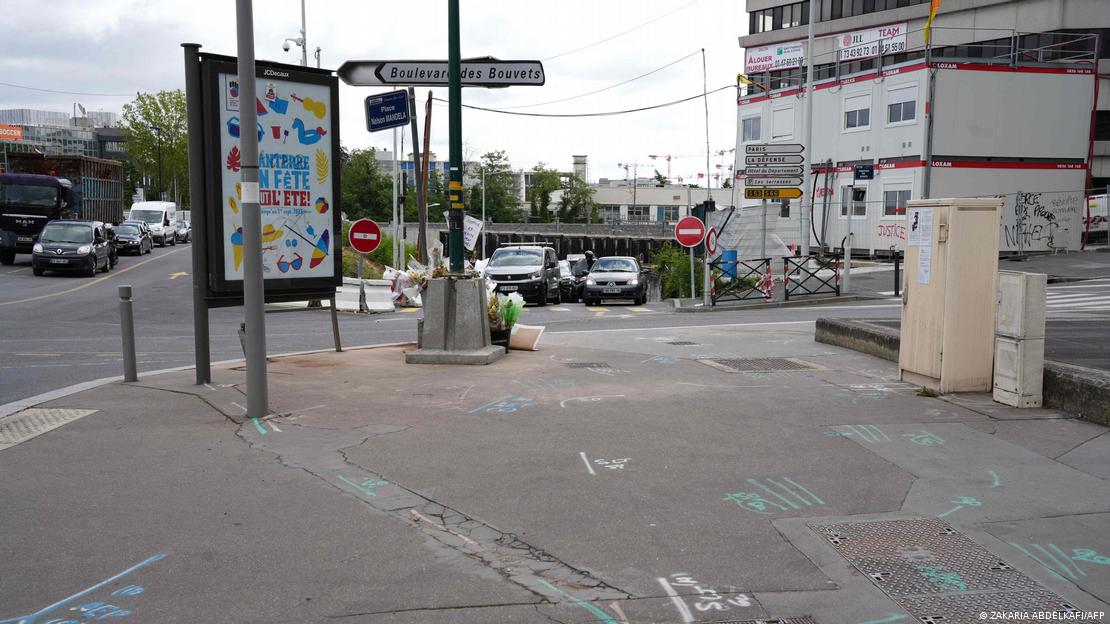 In Nanterre wurde der 17-jährige Nahel M. erschossen von der Polizei; Foto: Bild: ZAKARIA ABDELKAFI/AFP