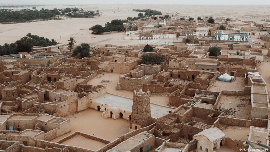 Arial view of the Mauritanian city of Chinguetti