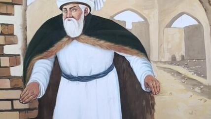 Wandgemälde von Rumi in einem Kulturzentrum im afghanischen Masar-i Scharif; Foto: Marian Brehmer