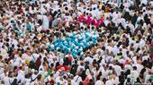 Muslim worshippers gather at the Grand Mosque in the holy city of Mecca