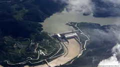 Hydroelectric power station in Jinghong, China
