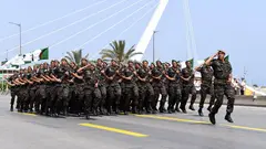 Military parade in Algeria's capital Algiers to mark the 60th anniversary of independence from France on 5 July 2022.