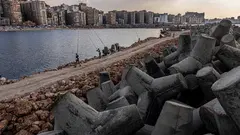 Holding back the tide: Egypt's second city Alexandria is building barriers to save it from rising sea-levels.